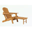 Chaise Adirondack d'extérieur en bois avec repose-pieds