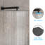 Système de pomme de douche, douchette de pluie carrée murale en acier inoxydable de 12 pouces avec valve-60423716