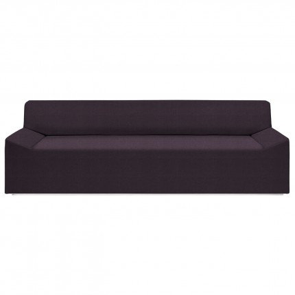 Couchoid Leather Sofa, Slate Genuine Leather, 28" H x 75" W x 34" D