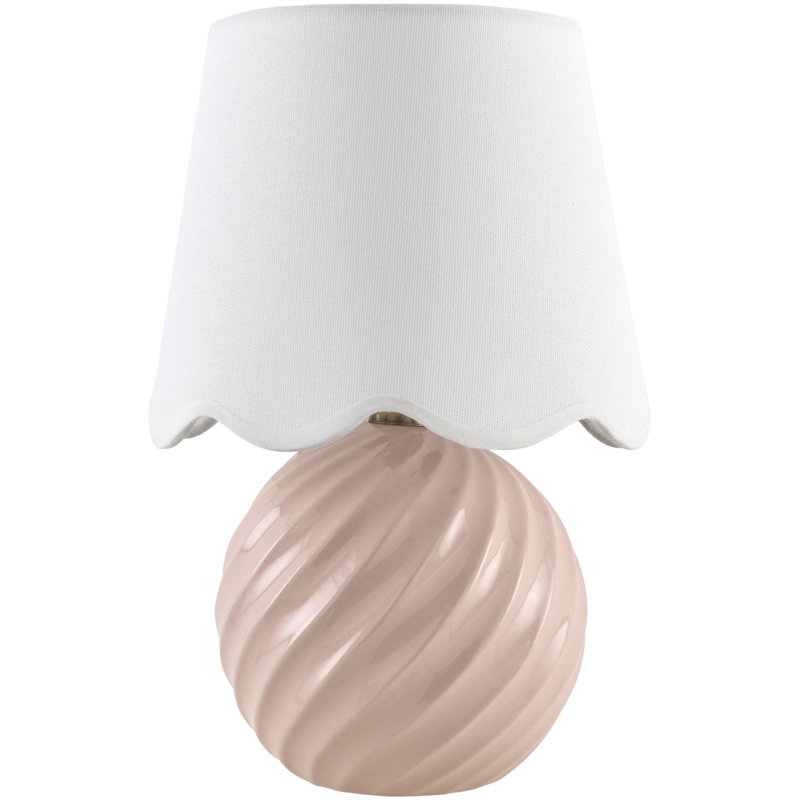 Lampe de table Wyatan, Rose, Lin blanc