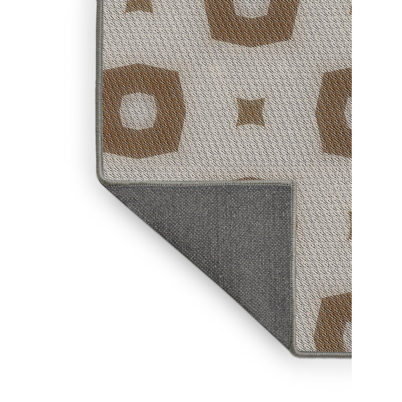 Tapis décoratif géométrique brun sanmiguel, Rectangle 5 pi x 7 pi
