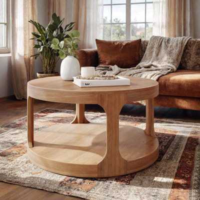 Table basse ronde 34 "avec tablette Forma