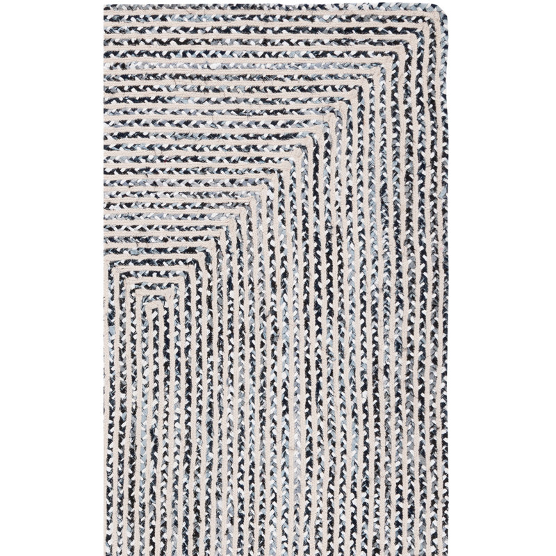 Nini Handmade Cotton Striped Rug, Rectangle 4' x 6'