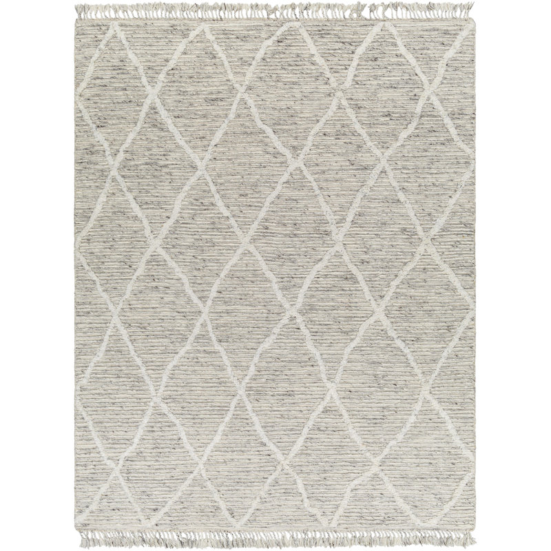 Wool Geometric Area Rug, Rectangle 9' x 12'