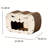 Pumpkin Face Cardboard Cat Scratcher Bed, Halloween Shaped Cat Cave with Scratching Pad, Indoor Cat House & Lounge