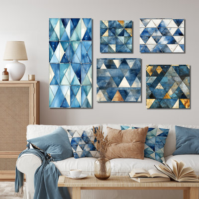 Dagney - Ensemble de 5 décorations murales géométriques