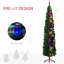 Arbre de Noël 8 pi avec 250 lumières, 668 branches, conception merveilleuse, base rouille,