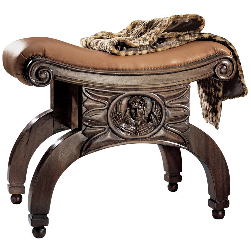 Venetian 19'' Tall Solid Wood Vanity Stool