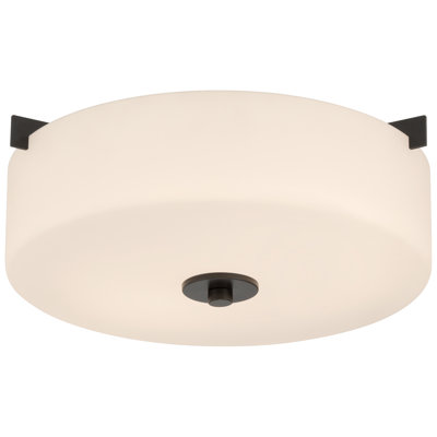 Rachel 2 Light Flush Mount - Matte Black Finish