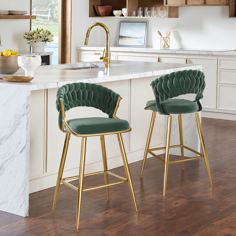 Tabouret de comptoir 25,2 po Kristyn, Vert