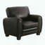 Fauteuil rétro en similicuir noir