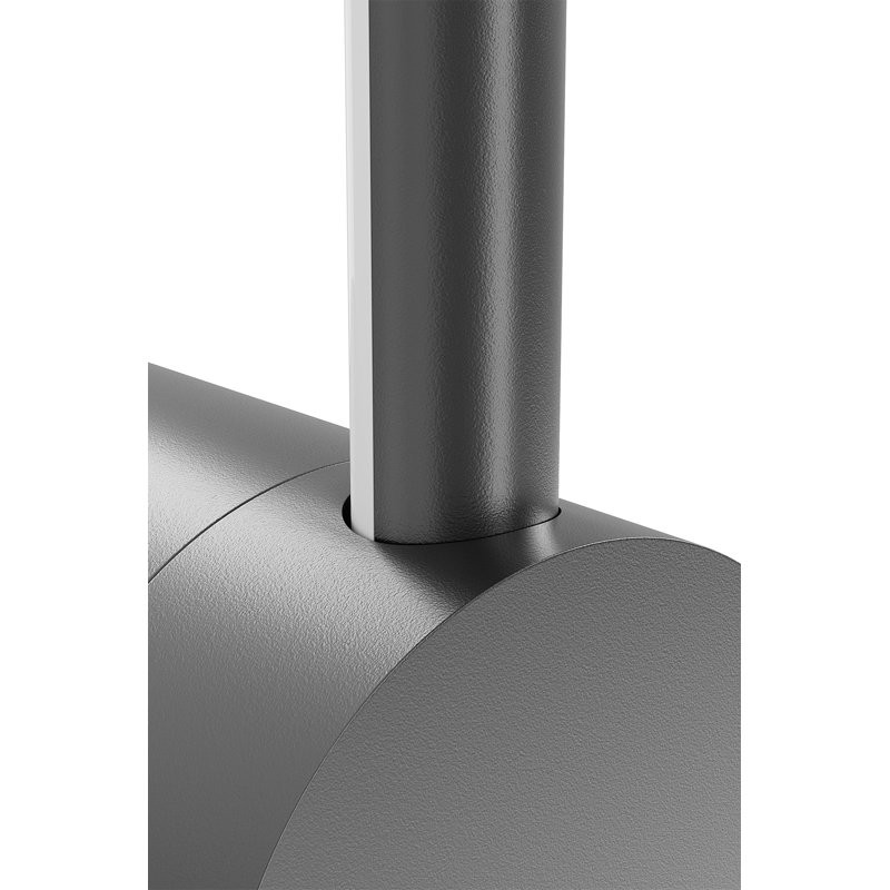 60cm Aluminium LED Flush Mounted Sconce, 6500K, Black