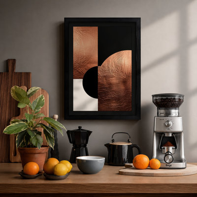 Metallic Ripples Minimalist - Framed Print