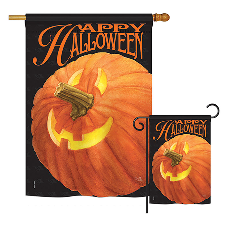 Drapeau de jardin Hockaday 2 pièces Jack O Lantern