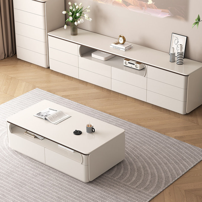 Rangement à chaussures en bois massif H 21,65 po x l 39,37 po x P 15,75 po, Crème, Crème