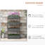 Jardinière verticale, 4 niveaux en bois pour les fleurs d'extérieur, légumes, herbes, auto-drainant avec tissu non tissé, fleur d'apparence grise, légume, culture d'herbes, tissu