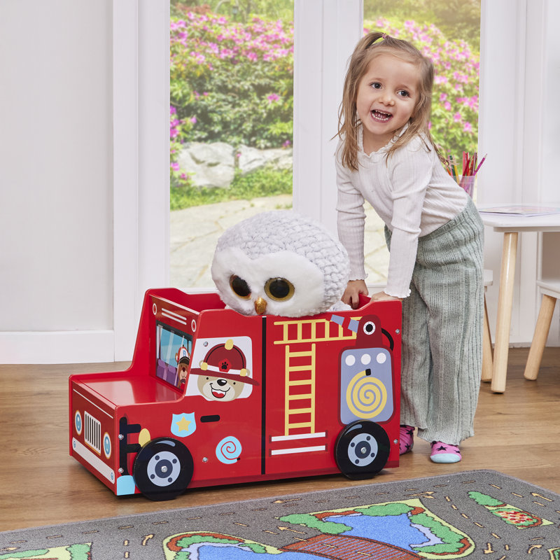 Kids Fire Engine Toy Box
