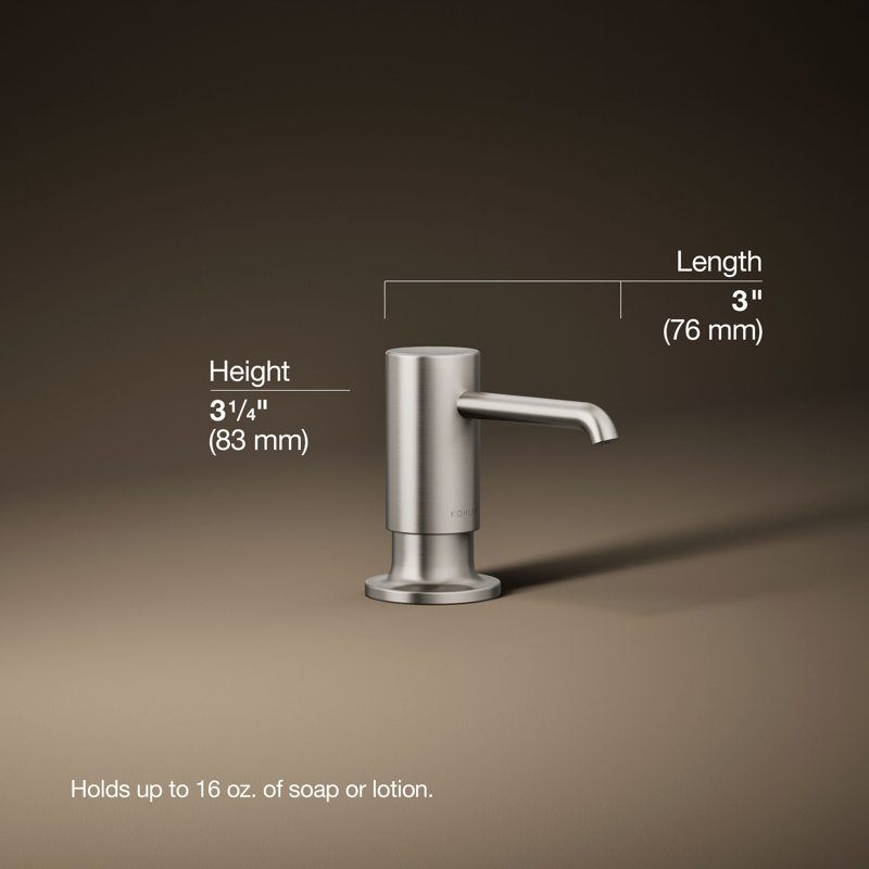 Purist Soap/Lotion Dispenser, Vibrant Stainless