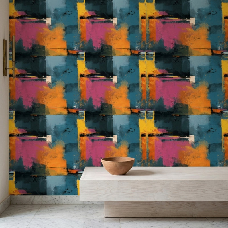 Papier peint moderne Mid Century, Peel and Stick