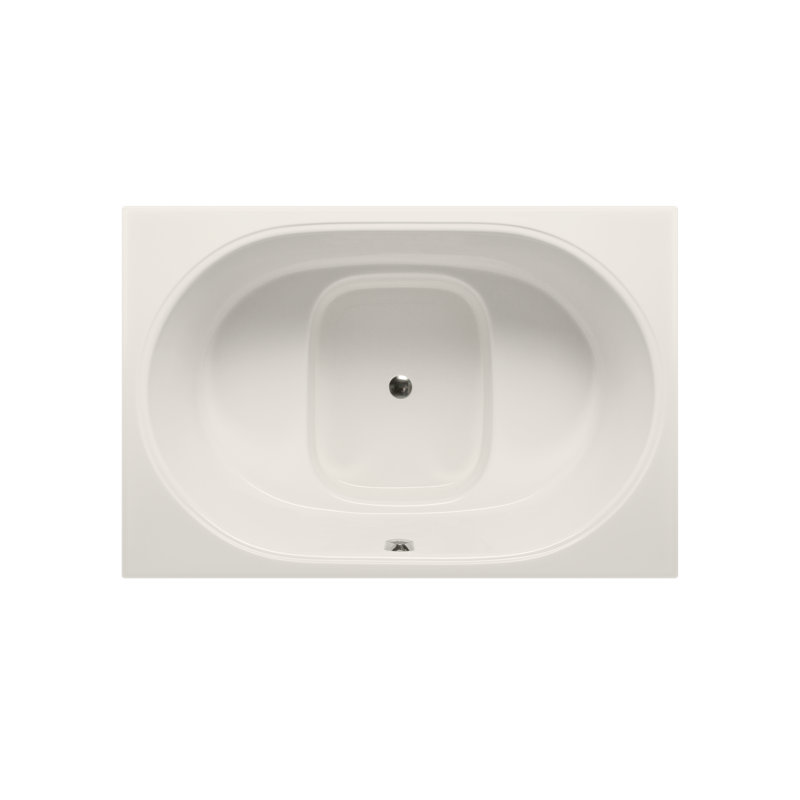Honolua 60" x 40" Drop In Deep Combination Acrylic Bathtub with Integrated Seats, Biscuit