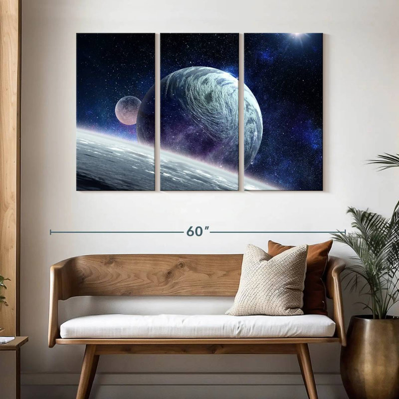 Oberle Cosmic Planet Pluto, 32" H x 50" W