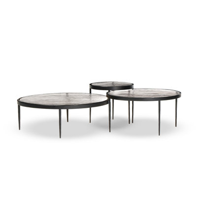 Mora Nesting Set Of 3-Clear Cast Glass