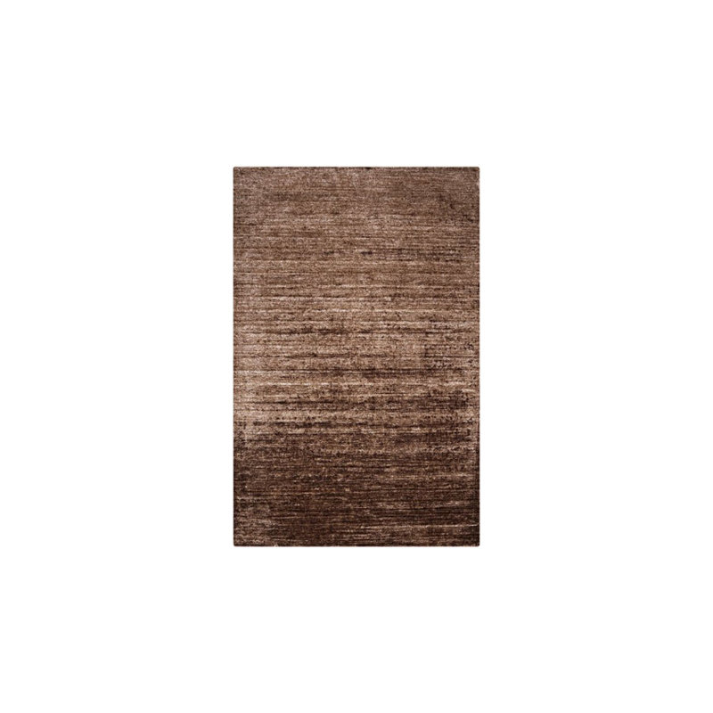 Tapis brun noué à la main Calen, Rectangle 3 pi 6 po x 5 pi 6 po