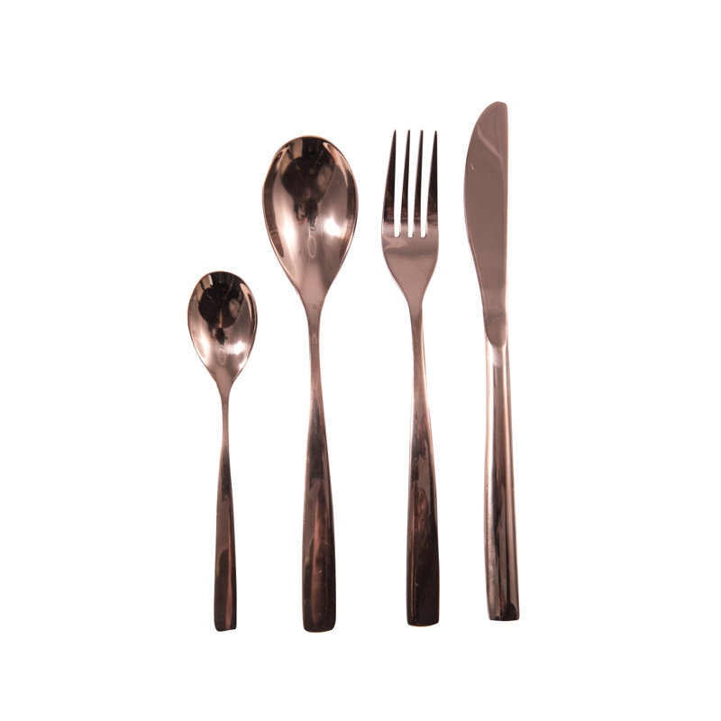 24 Piece Cutlery Set, Service for 6, Copper