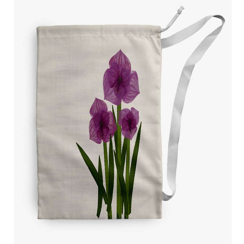 Fabric Laundry Bag with Handles, Small (29" H x 18" W), Purple