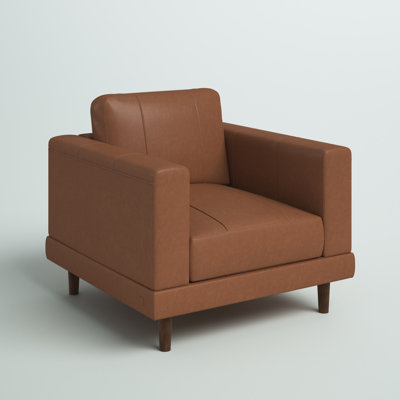 Fulks 37'' Wide Genuine Leather Armchair