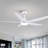 56 In Intergrated LED Ceiling Fan Lighting with White ABS Blade