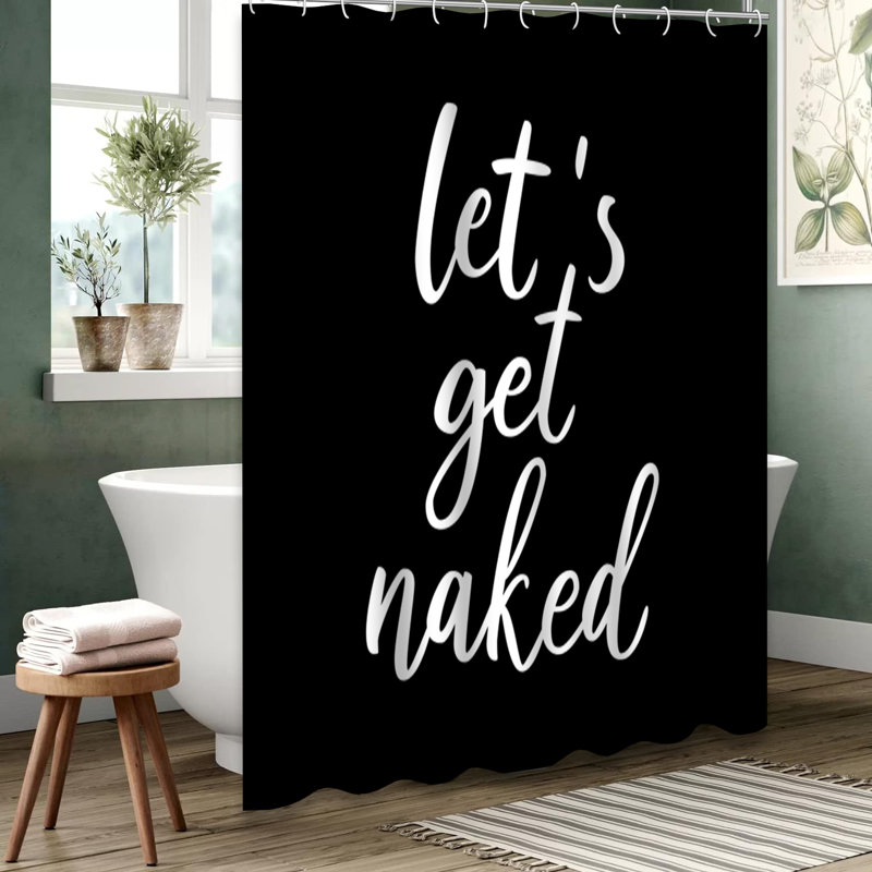 Rideau de douche rigolo avec 12 crochets, L 72 po x l 84 po