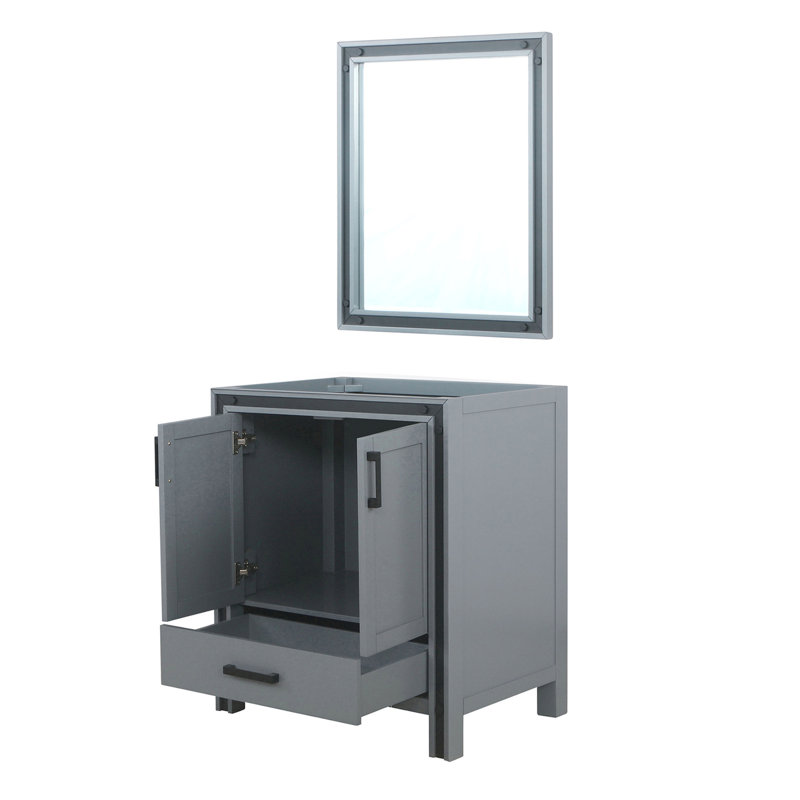 Dark Grey 30" W Bathroom Vanity With 22" D, 28" Mirror & Mutable Storage 30 In. X 22 D Bath 28 Personalized, Dark Gray