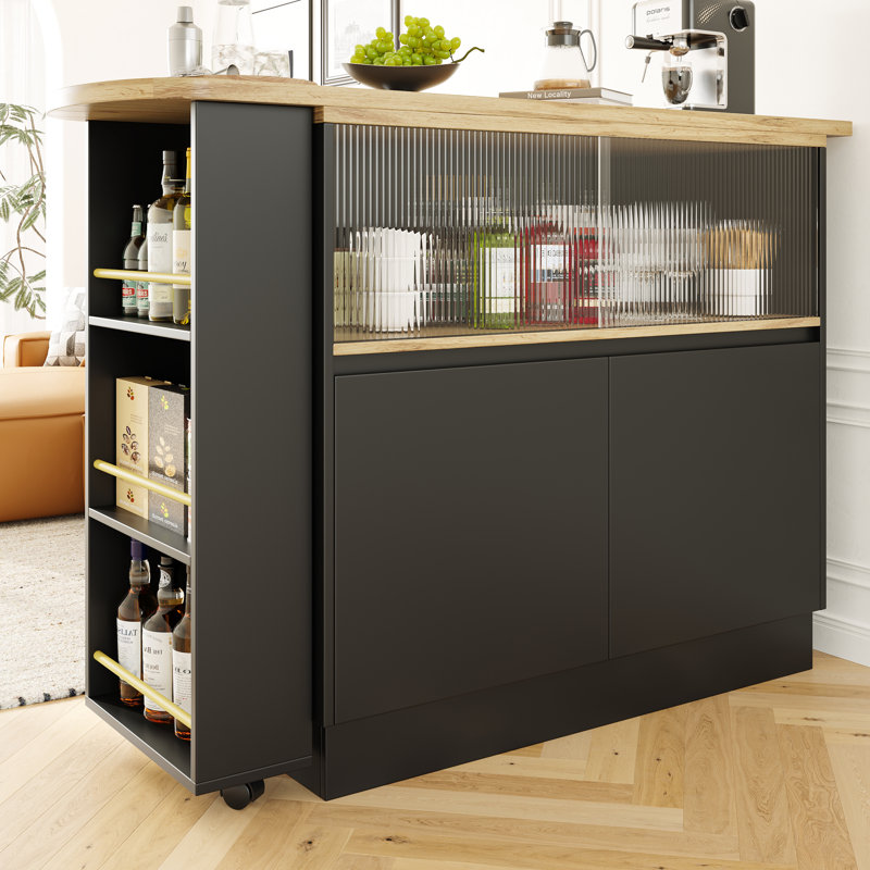 210cm Home Bar, Black