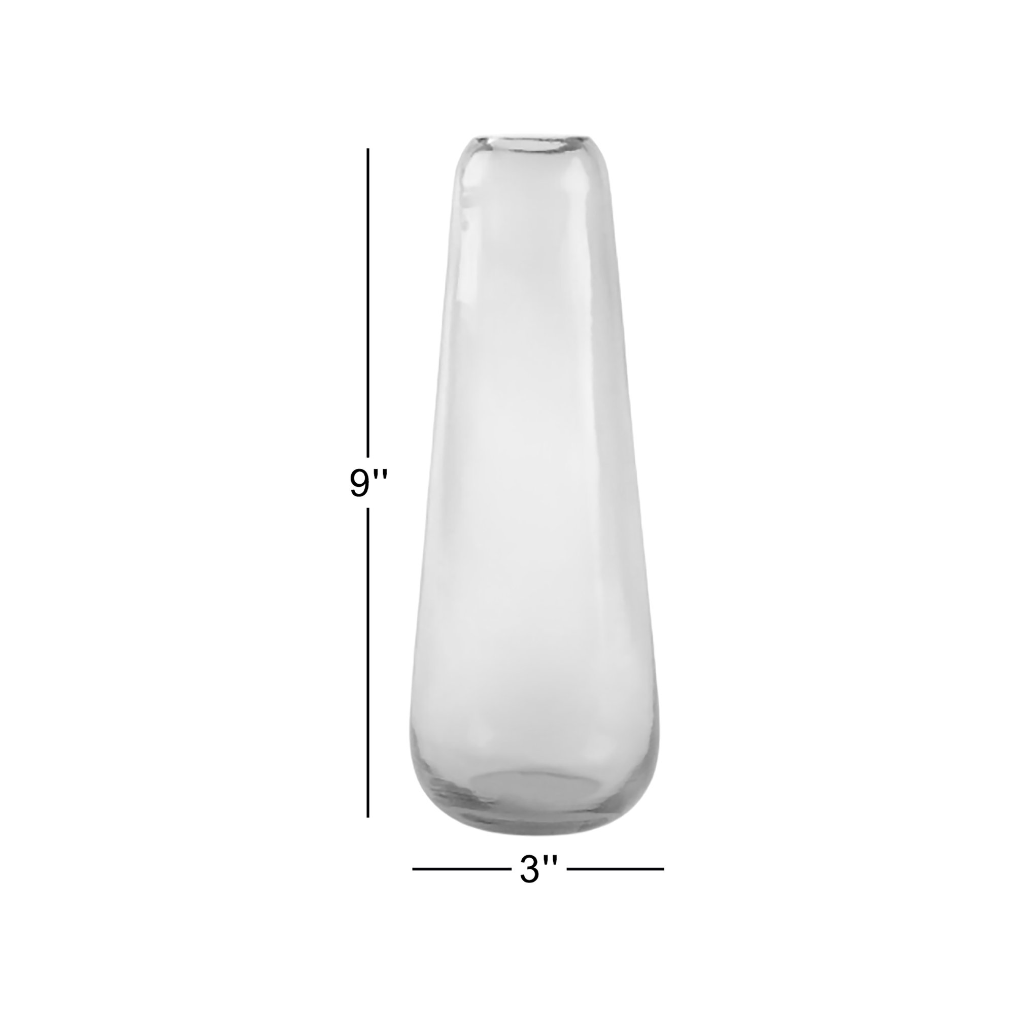 Aurora 9'' Glass Table Vase, Amber