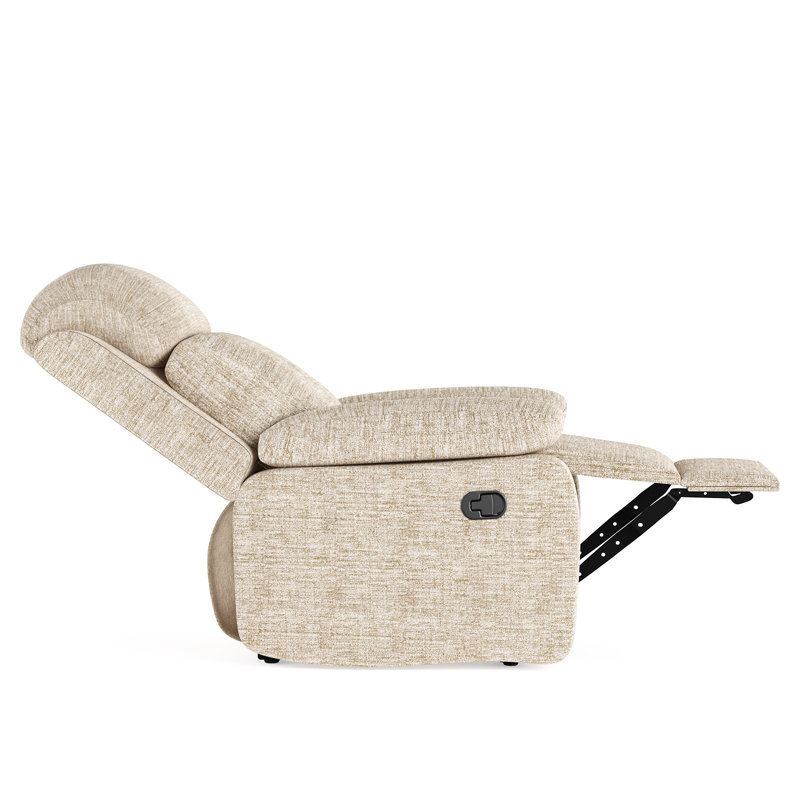 Upholstered Brezzy Recliner, Sand Chenille