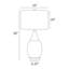 Lampe de table 28 po noyer foncé