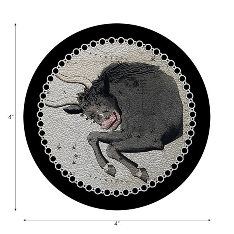 Sous-verres Zodiac Taurus, Noir
