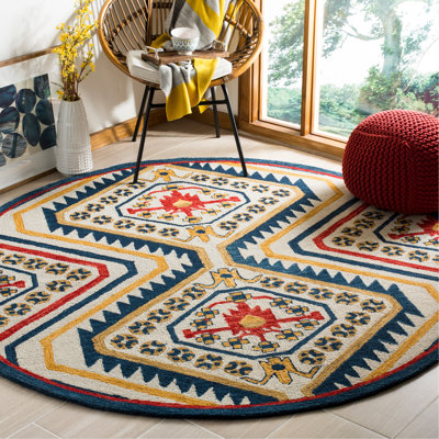 Tapis géométrique en laine touffeté à la main Deyoung