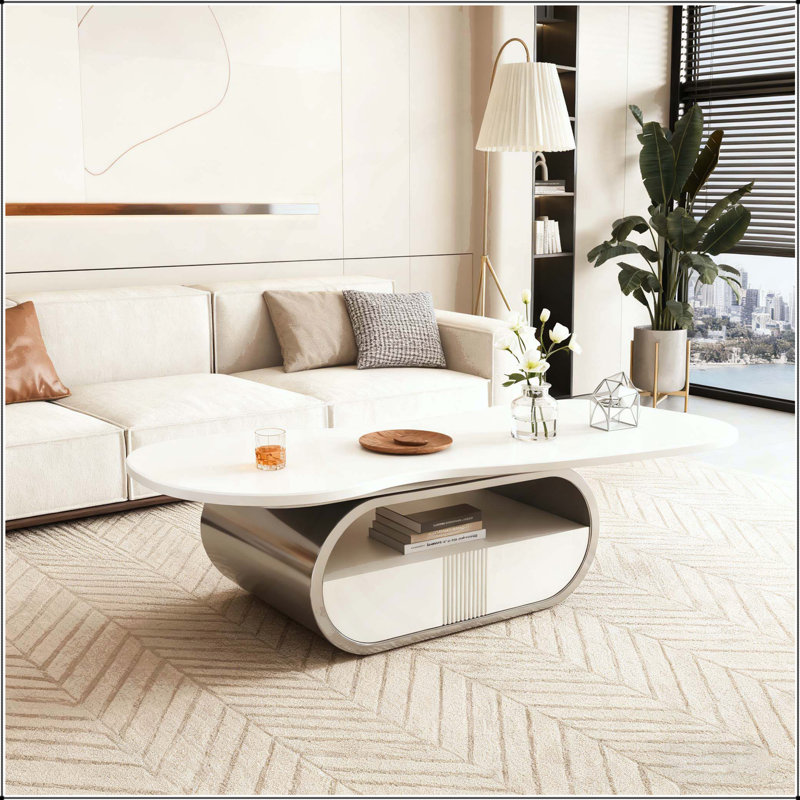 Table basse moderne avec plateau en pierre frittée Modern Butterfly