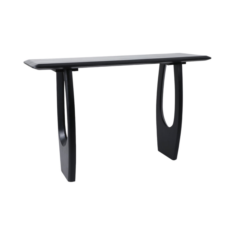 Solid Wood Console Table With Sculptural Acacia Wood Base And Contemporary Modern Design For Stylish Entryway Or Living Room Decor