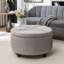 Repose-pieds rond avec rangement en velours Bula-943753771