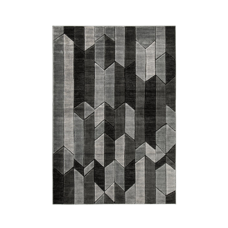 Tapis noir / gris Barclay, Rectangle 7 pi 6 po x 9 pi 6 po