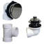 Plumber's Pack 14" Lift & Turn Bathtub Leg Drain Assembly with No-Hole Overflow and Sch. 40 ABS Elbows-37749719