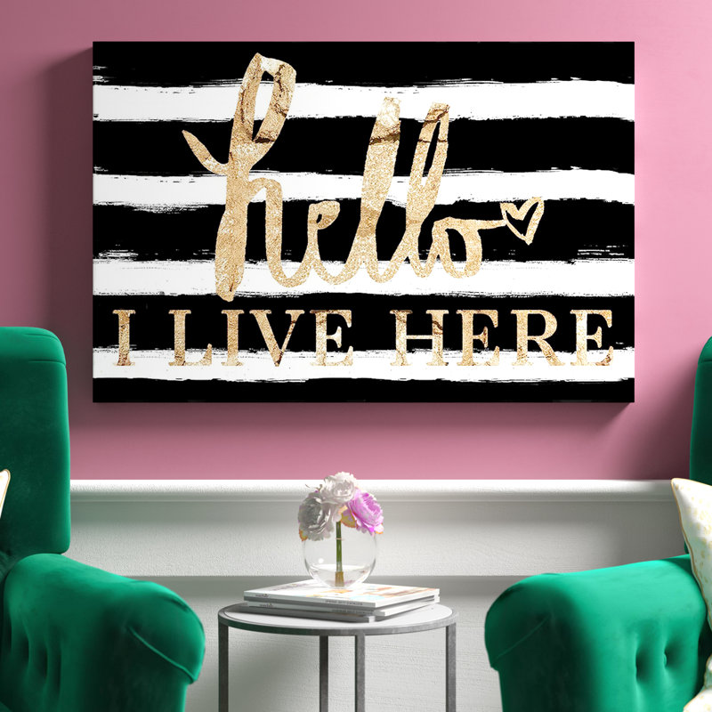 Carrie B.'s Quote - Reproduction d'art textuel sur toile tendue, H 30 po x l 45 po x P 1,5 po