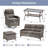 7-9 Person Outdoor Wicker Patio Conversation Set With Swivel Chairs And Coffee Table-184444585-184444589