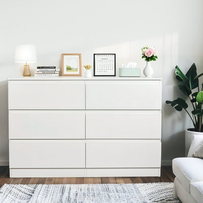Modern Bedroom 6 Drawer Dresser
