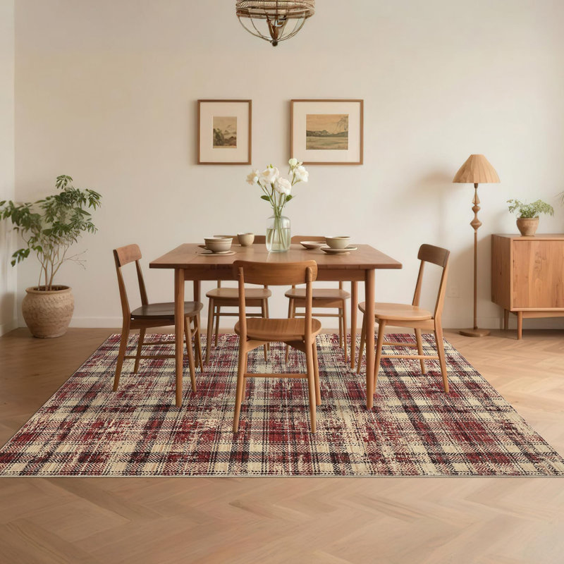 Area Rug, Rectangle 160 x 230 cm, Red