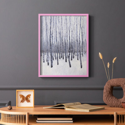 Bare Trees in Winter II Framed Print - Solid Wood