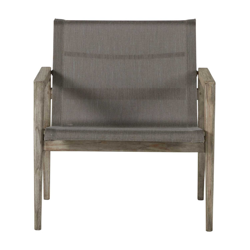 Coast Patio Lounge Chair, Oyster Teak Frame/Gray Sling